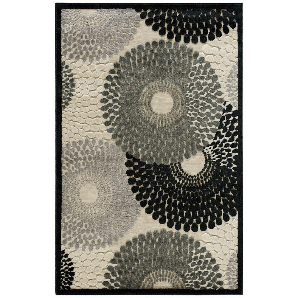 Nourison GIL04 Graphic Illusions 7 Ft.9 In. x 10 Ft.10 In. Indoor/Outdoor Rectangle Rug in  Parchment